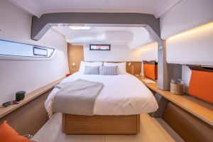 Cabin berth of Excess 14 catamaran sailboat