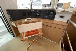 Bali 4.4 yacht interior chart table