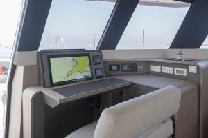 Interior nav station on the Fountaine Pajot Samana 59 catamaran