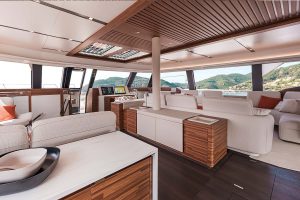 Fountaine Pajot Thira 80 luxury catamaran living area