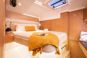 Bali Catspace cabin double berth with overhead hatch