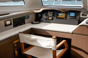 Bali Catspace interior nav station and large wrap windows